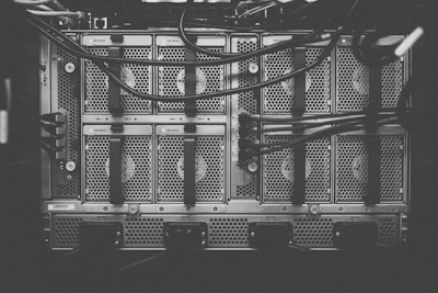 photo of computer cables